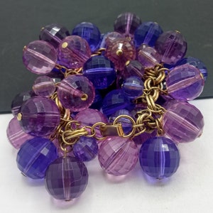 Cha Cha Silver Smoky Purple Stretch Bead & Chain Bracelet main image 1