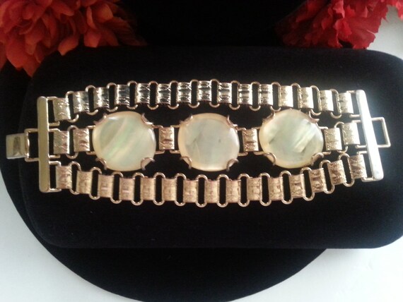 Chunky Wide Bracelet, Vintage Statement Jewelry, … - image 10