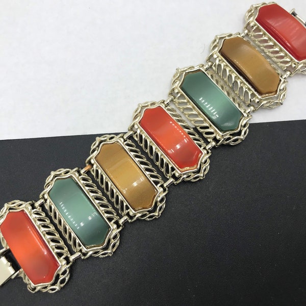 1960's Lucite Bracelet, chunky mid century jewelry 1950s 1960s Collectible Accessories, Vintage Gift For Her