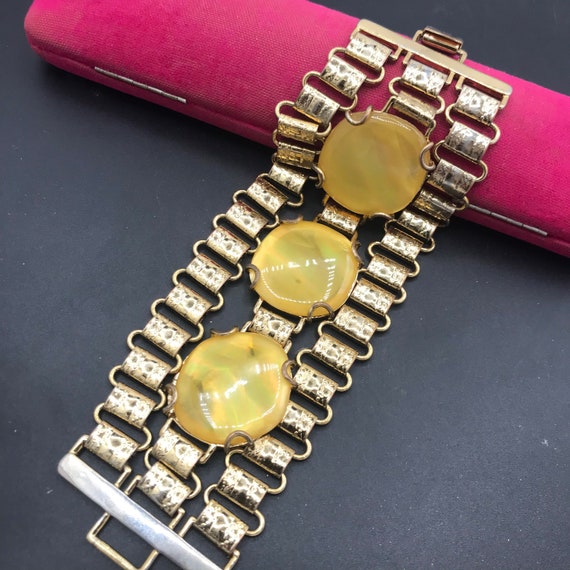 Chunky Wide Bracelet, Vintage Statement Jewelry, … - image 4