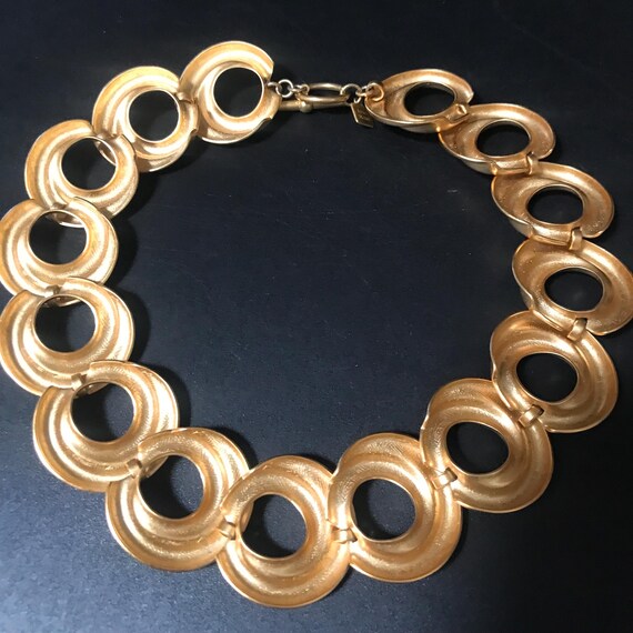 ANNE Klein designer signed statement necklace, st… - image 4