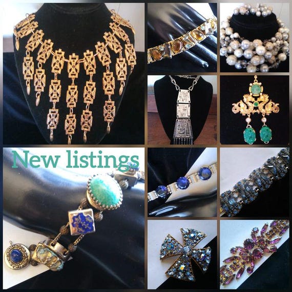 Vintage Statement Silvertone Double Elephant Pend… - image 9