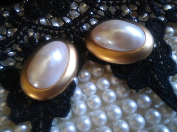 Chic Vintage Signed Faux Pearl Designer 1950's 19… - image 8