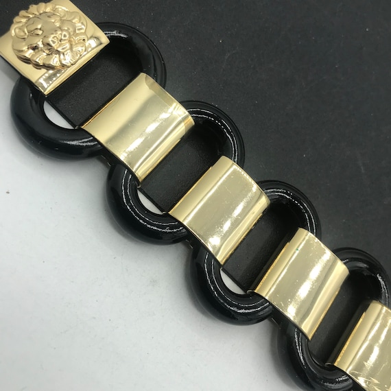 1980s Vintage  Lion Chunky Chain Bracelet, Collec… - image 1