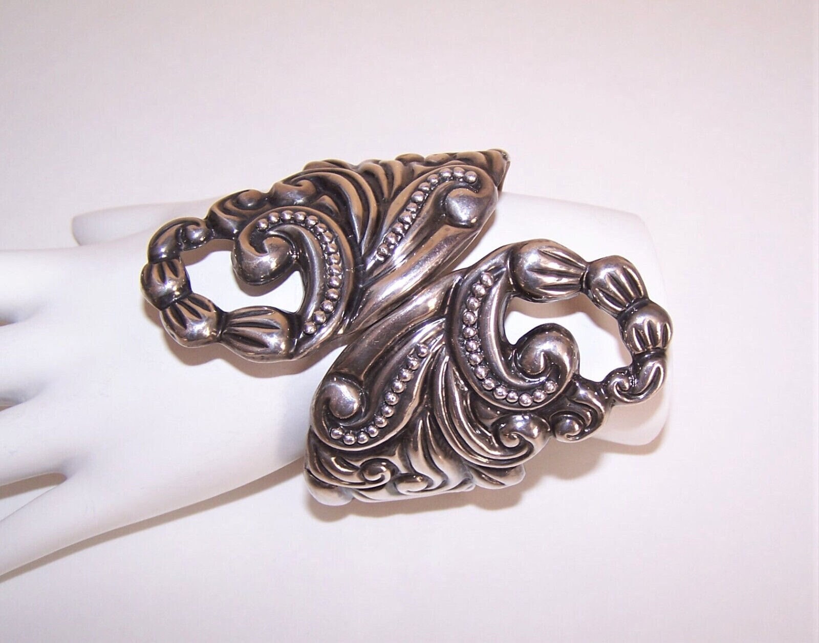 アクセサリー Mexican silver bracelet vintage 925 Sterling Silver Vintage Mexico Twisted Rope Link