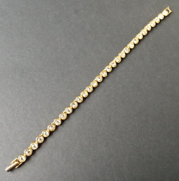 Vintage Rhinestone Stackable Bracelet - image 3