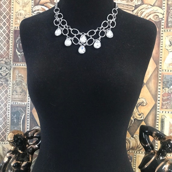 Vintage Givenchy Rhinestone Necklace, Retro Coutu… - image 5