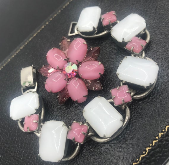 1950s Rhinestone Juliana Style Bracelet Earring S… - image 3