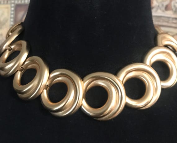 ANNE Klein designer signed statement necklace, st… - image 7
