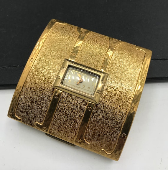 Vintage Compact Watch Case, Mid Century 1940's 19… - image 2