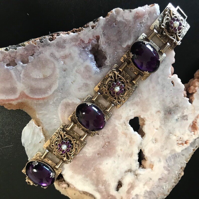 Rhinestone Bracelet High End Vintage Jewelry 1950's Etsy