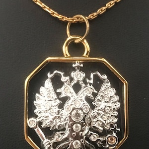 Joan Rivers Vintage Double Bird Rhinestone Pendant Necklace