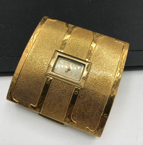 Vintage Compact Watch Case, Mid Century 1940's 19… - image 7