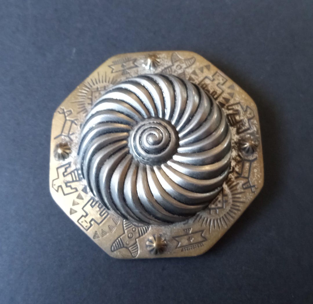 Vintage Aztec Style Brooch Pin - Etsy