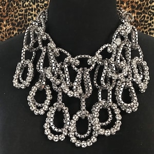 Lee Angel Necklace, Designer Signed Jewelry, Statement Runway Couture High End Collectible Necklace, Vintage 1990s Jewelry