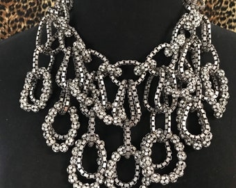 Lee Angel-ketting, designer gesigneerde sieraden, statement Runway Couture high-end verzamelketting, vintage sieraden uit de jaren 90