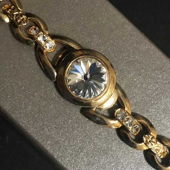 Vintage Rhinestone Bracelet 1980's 1990's Jewelry