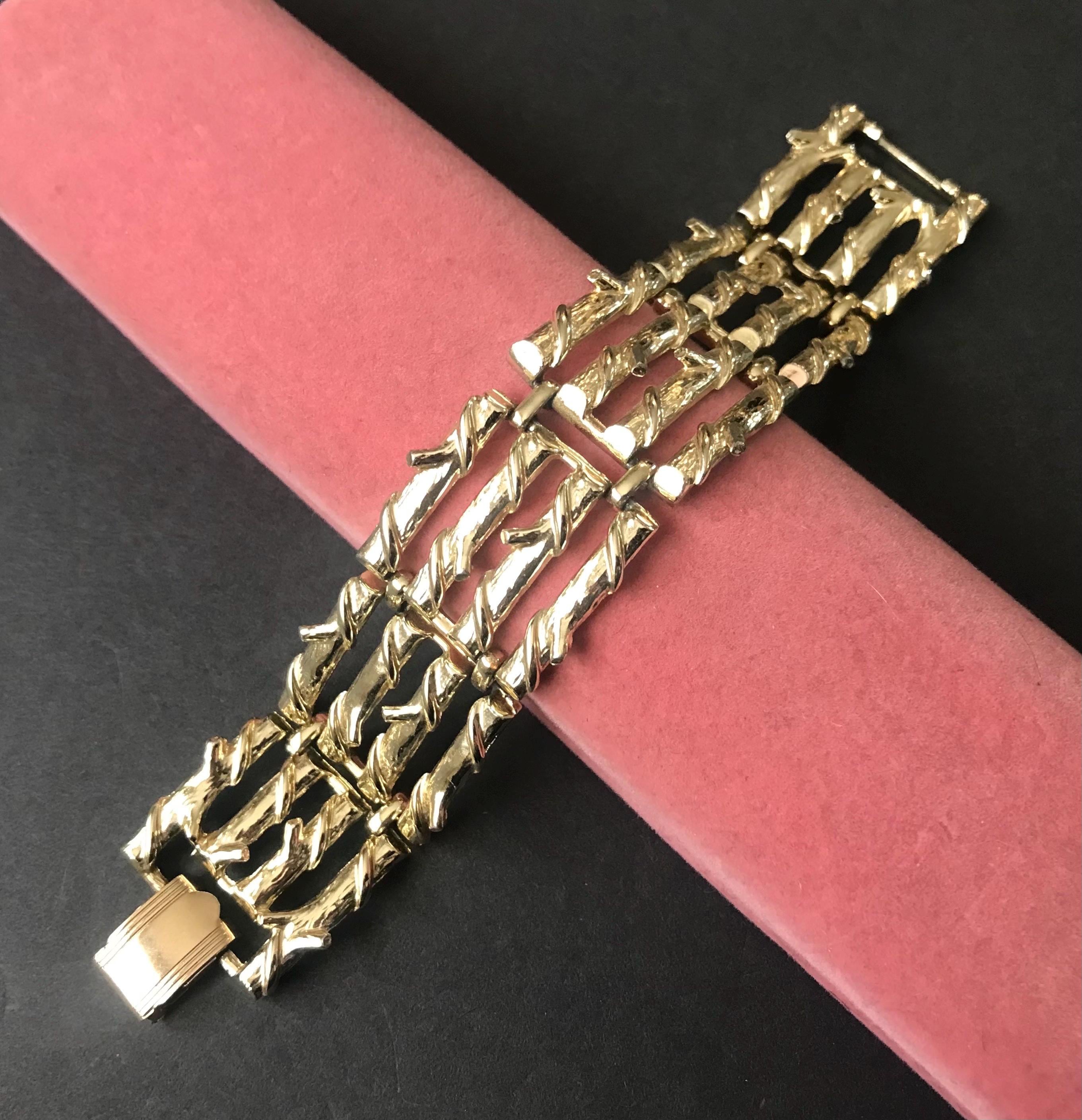 Buy Coro Vintage Gold Tone Bracelet, 1950's 1960's Jewelry