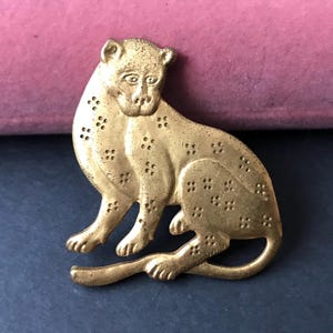 MMA 1985 Vintage Leopard Brooch Pin, 1980&#39;s Jewelry