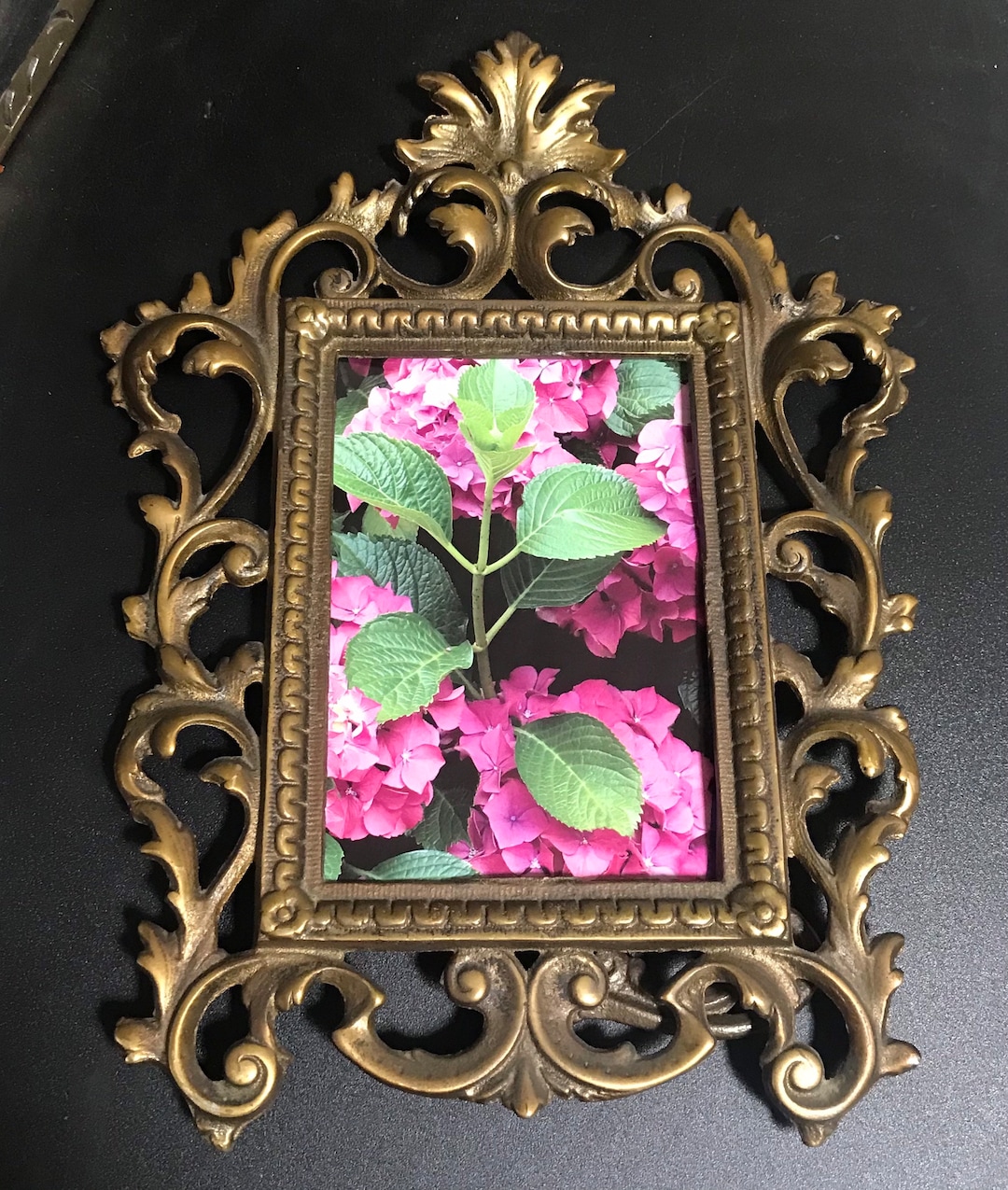 Art Deco Metal Frame, 1920's 1930's Ornate Table Top Antique Frame