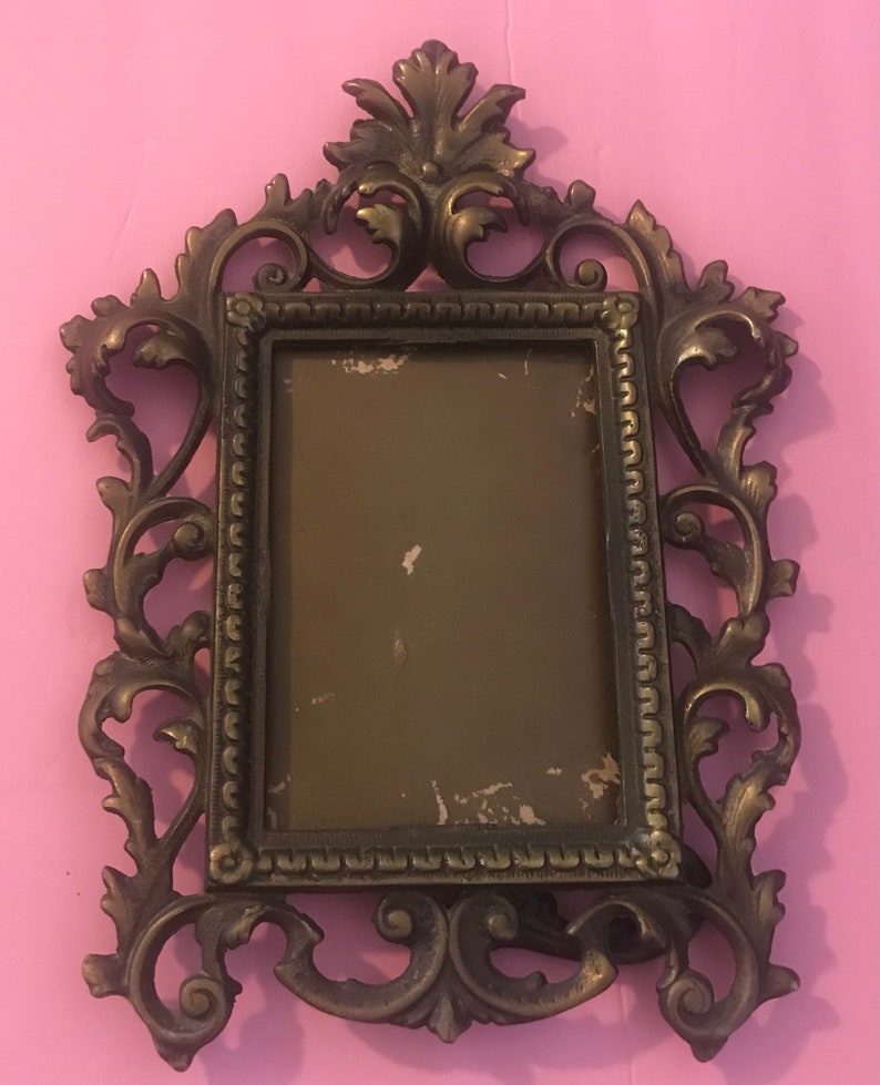 Art Deco Metal Frame 1920's 1930's Ornate Table Top Etsy