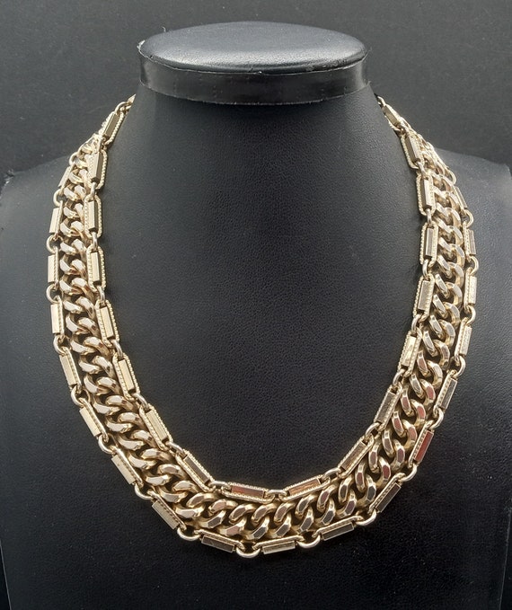 Kafin New York Vintage Chunky Chain Choker Neckla… - image 6