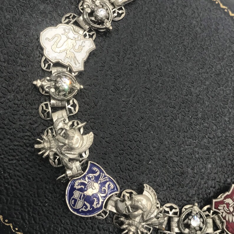 Heraldic Bracelet Coat of Arms Jewelry Crest Shield Dragon Etsy