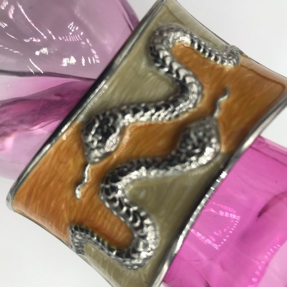Snake clamper bracelet, Vintage collectible costu… - image 7