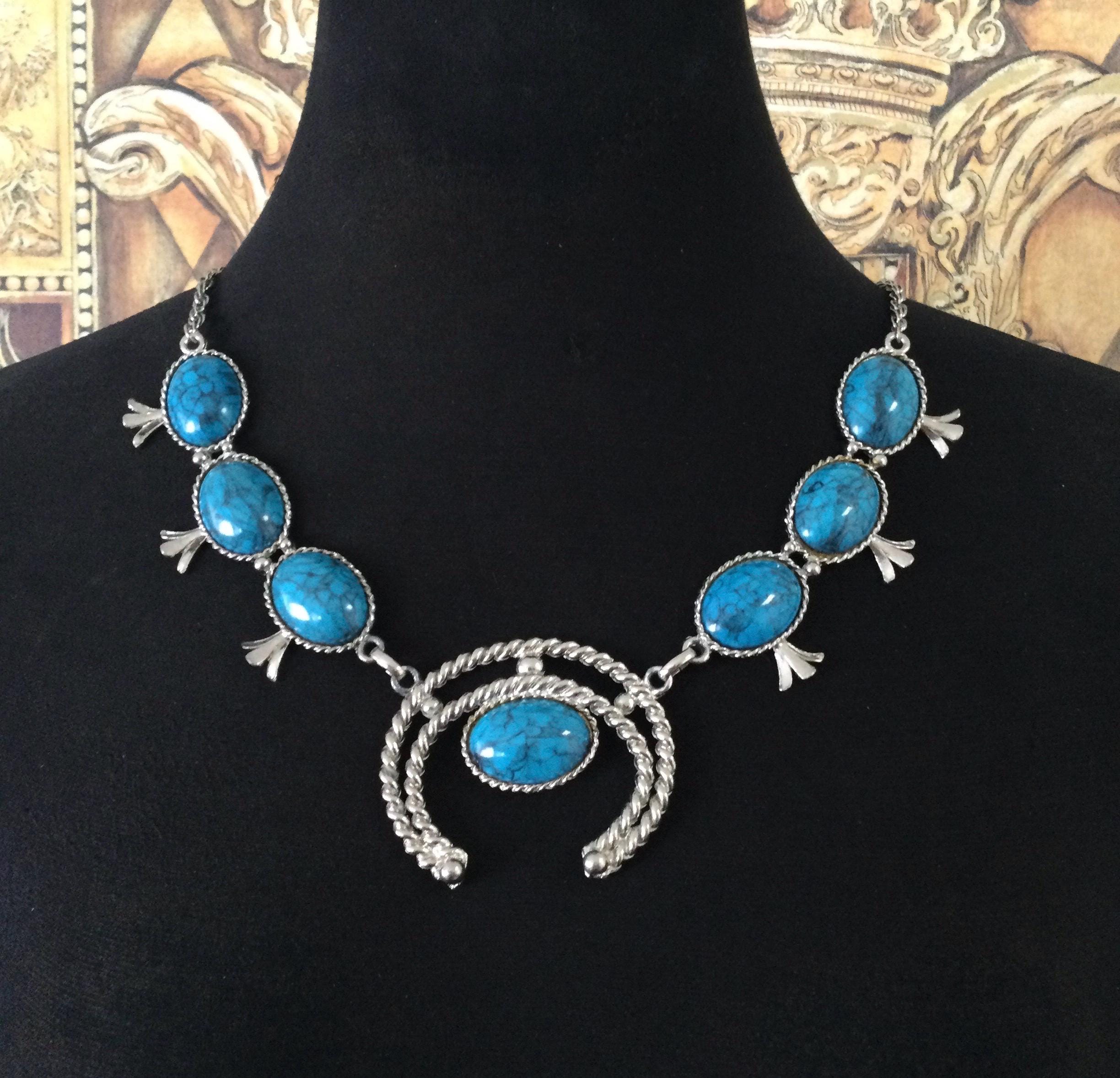 Vintage 60s 70s Turquoise Necklace - Etsy