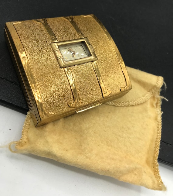 Vintage Compact Watch Case, Mid Century 1940's 19… - image 3