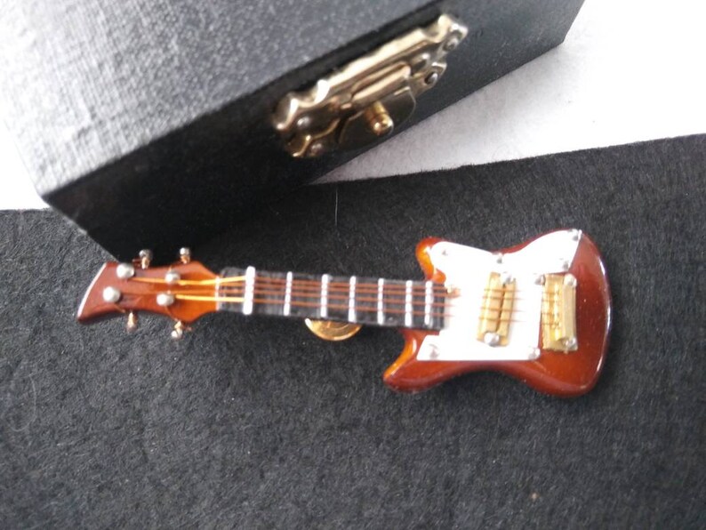 Vintage Guitar Tie Tack Musical Instrument Gift Idea for Him Etsy