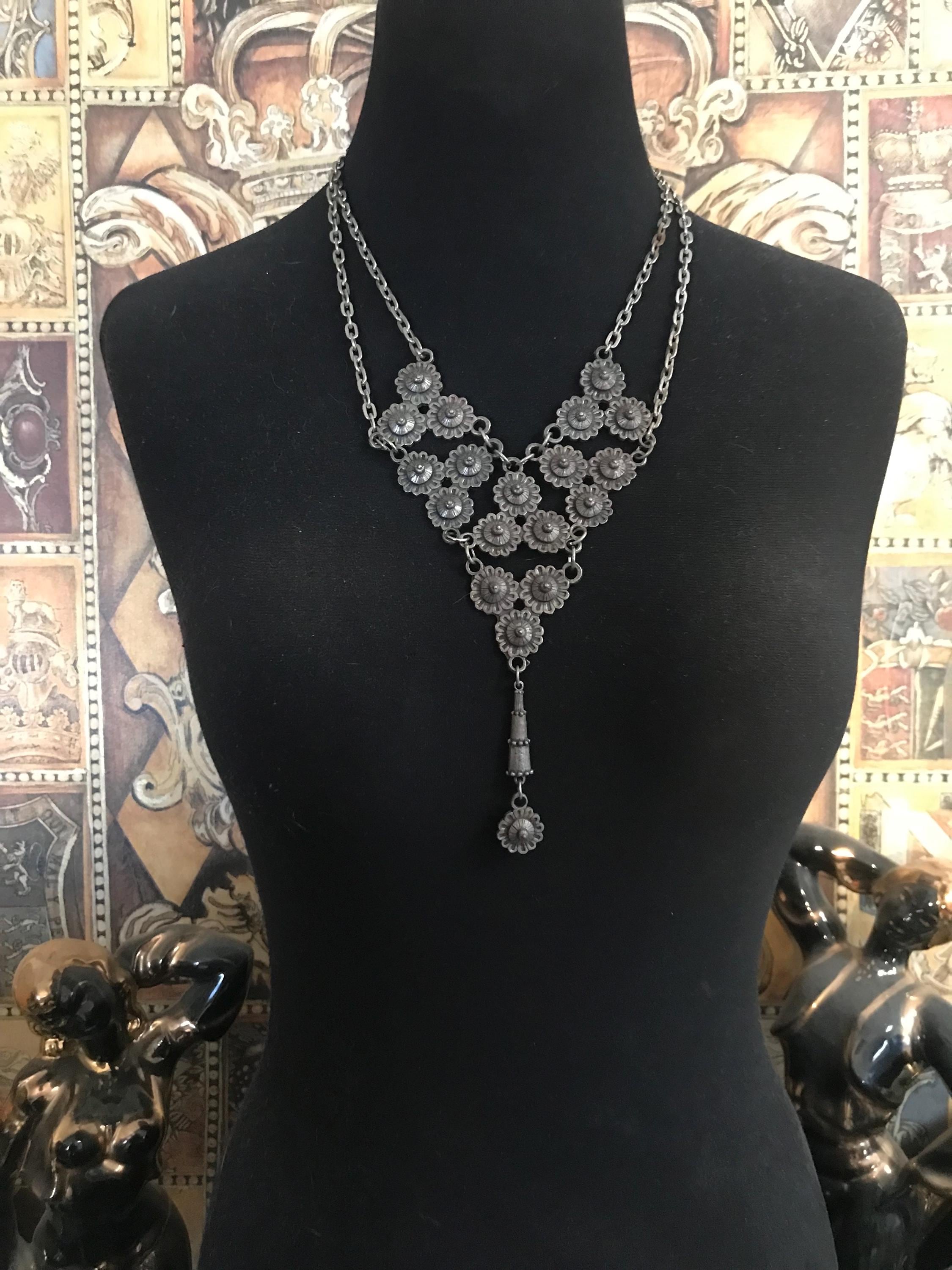 1950's 1960's statement sieraden, oude Hollywood-glamour, cadeau-idee voor haar, landingsbaanketting, couturemode