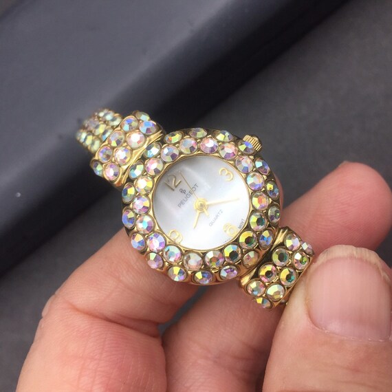 Peugeot Vintage Rhinestone High End Watch Gem