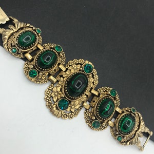 Vintage Green Zirconia Bracelet Set