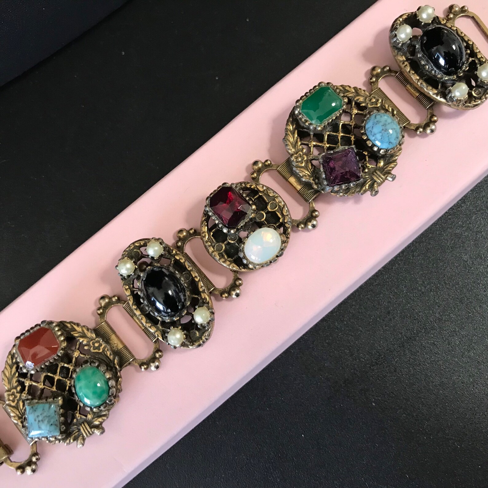 Vintage 1950s Rhinestone Bracelet