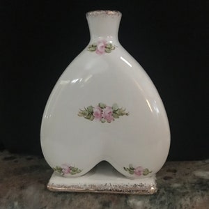 Vintage Porcelain Flower Vase 1950s Floral Home Decor