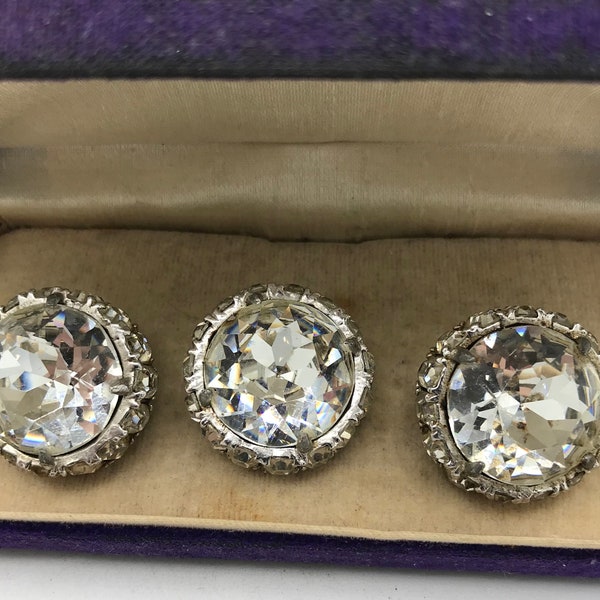 Vintage Kramer Demi Parure, 1950's 1960's Collectible Brooch Earring Set, Beautiful Regal & Rare Headlight Rhinestone Jewelry Parure