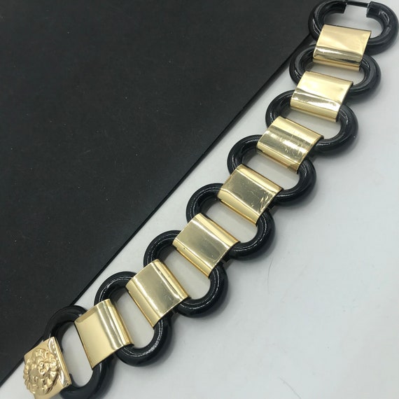1980s Vintage  Lion Chunky Chain Bracelet, Collec… - image 9
