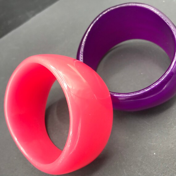 Pink & purple Bangle, Bracelet Set, Lot of 2 Brac… - image 10