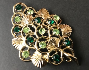 Broche Camée Vintage Années 1950/1960 - Laiton Doré - Occasion