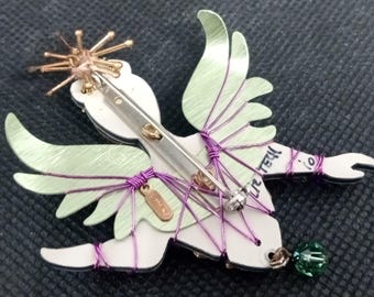 Liztech Designer Signed Vintage Rhinestone Fairy Princess