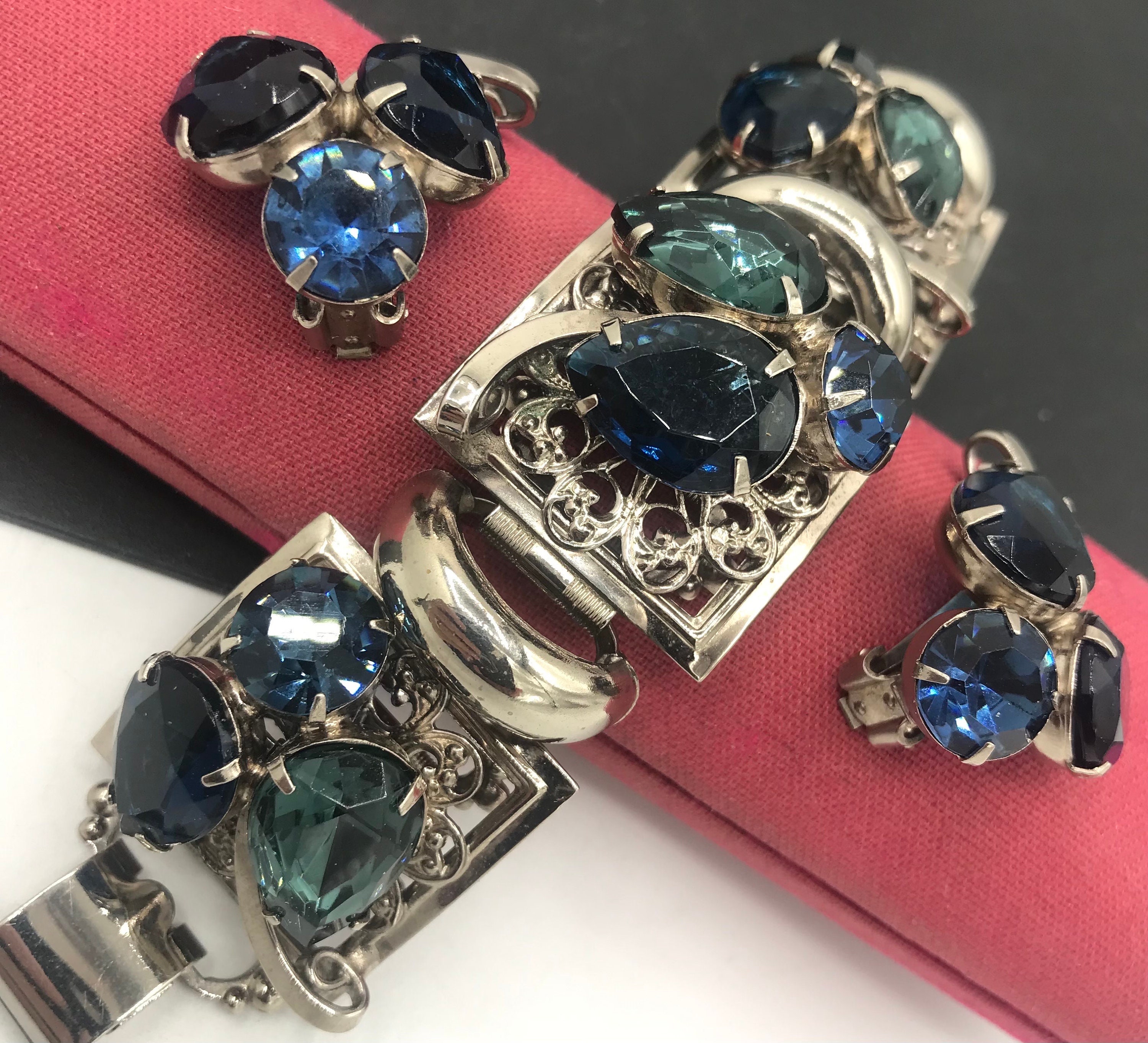 最大の割引 Earring Bracelet Chunky Set Huge Statement Vintage - 小物