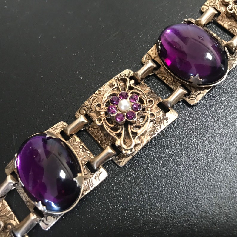 Rhinestone Bracelet High End Vintage Jewelry 1950's Etsy