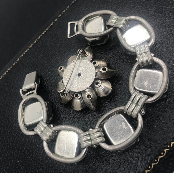 1950s Rhinestone Juliana Style Bracelet Earring S… - image 10
