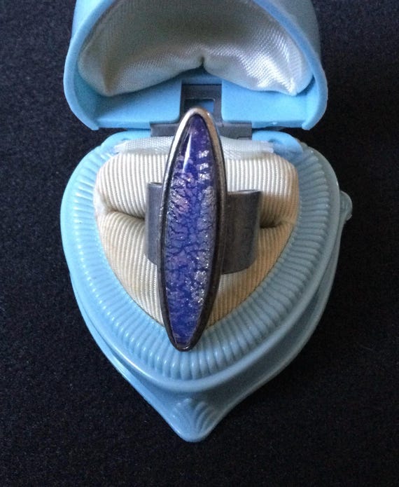 Vintage Silver Tone Statement Ring US Adjustable … - image 1