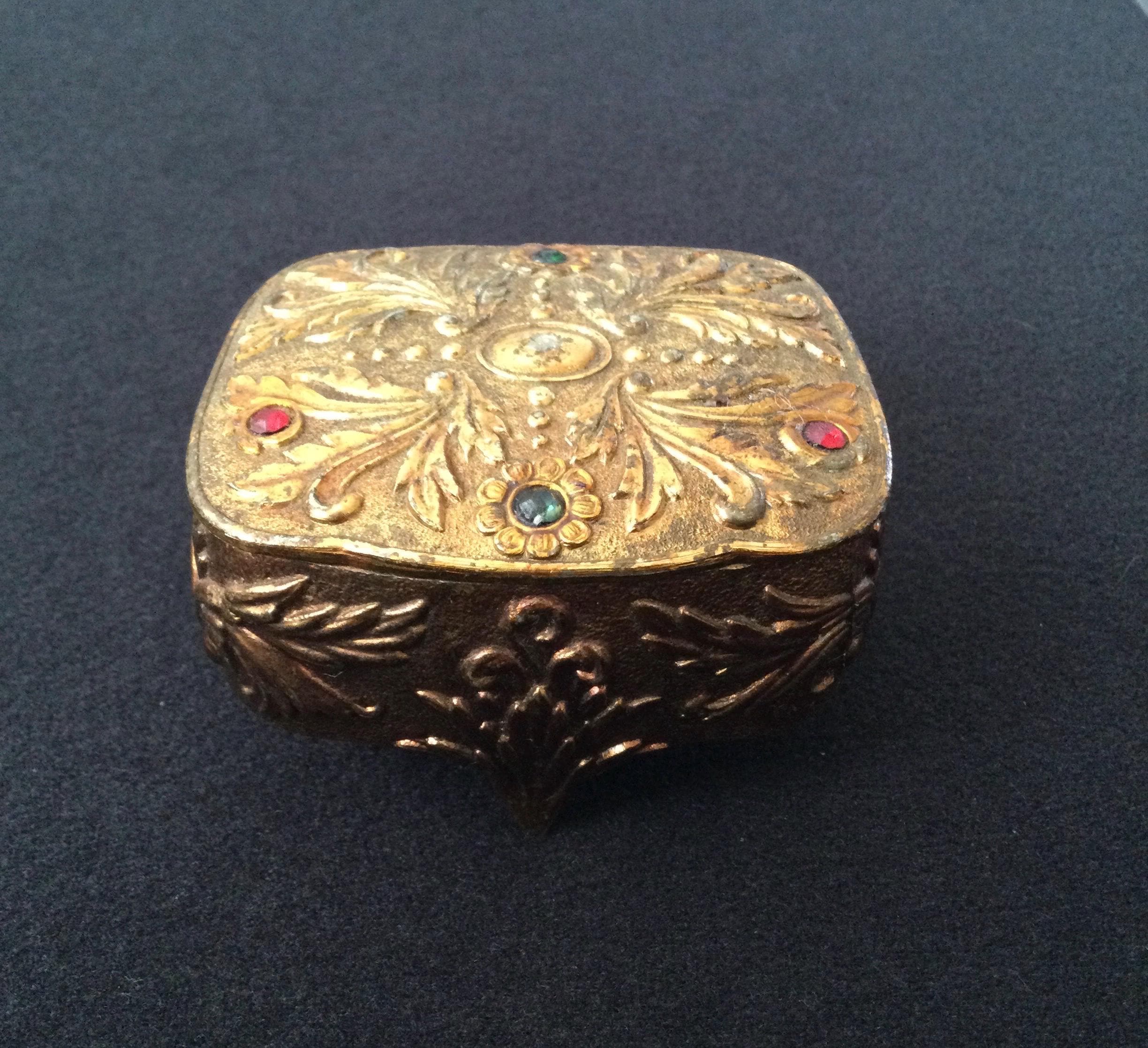 【自宅整理】アンティーク品　金色 1950 Japanese Jewelry Box - Etsy
