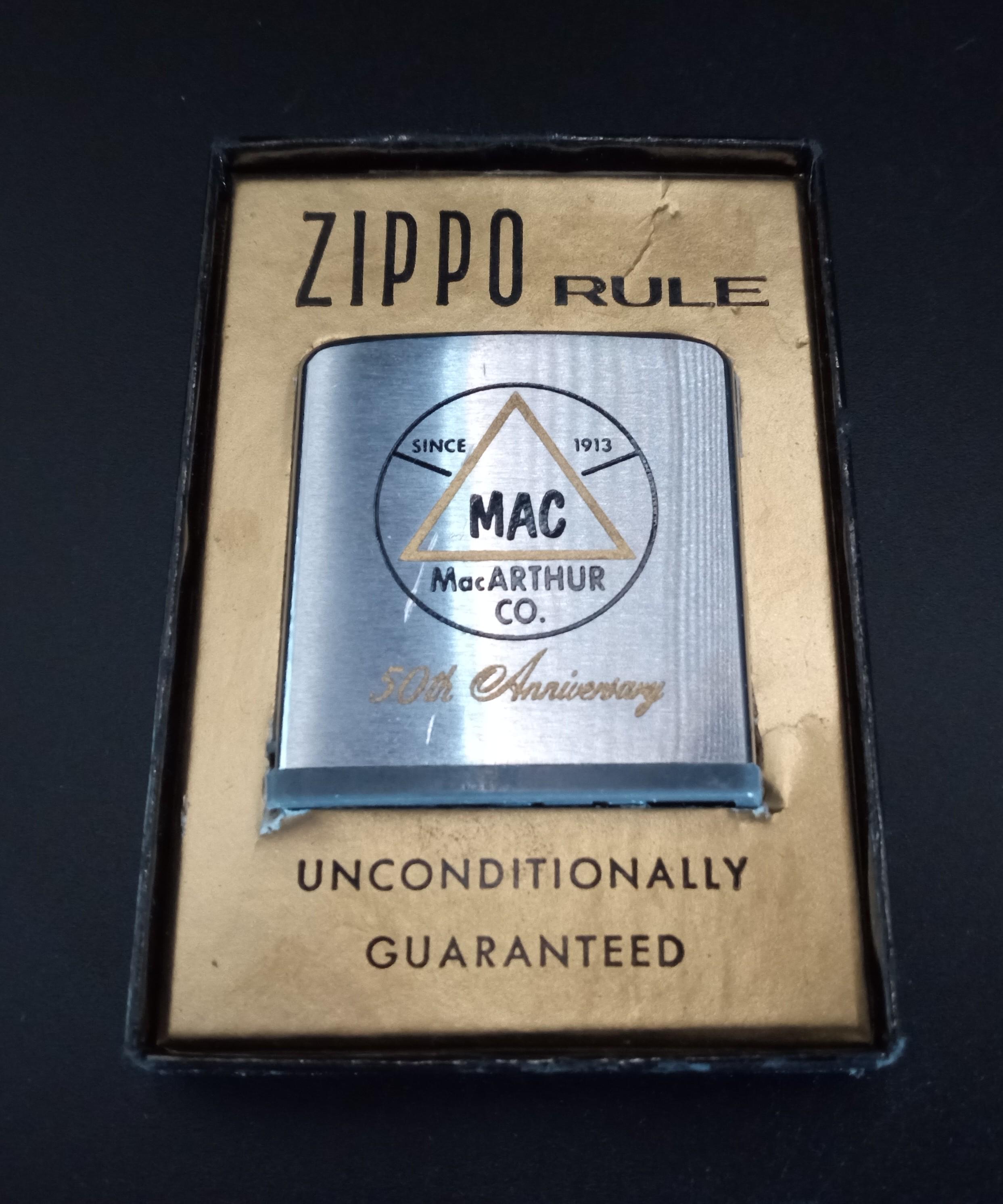 Zippo Rule Vintage Mac Arthur 50th Anniversary Measuring Tape 