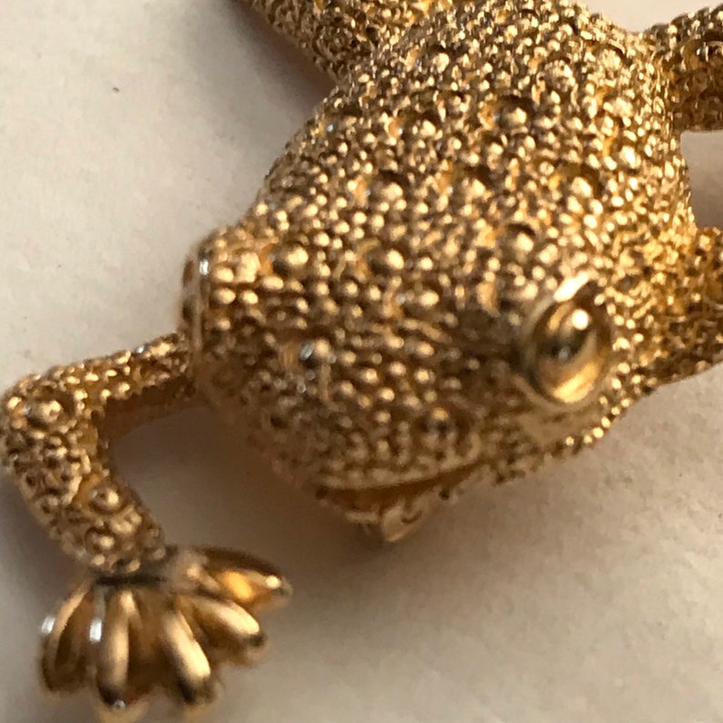 Christian Dior Frog Brooch Gold Pin Designer Signed Jewelry Etsy