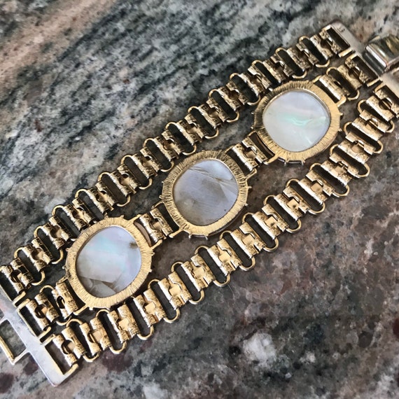 Chunky Wide Bracelet, Vintage Statement Jewelry, … - image 6