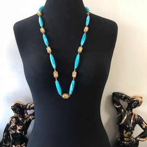 Vintage Aqua Lucite Necklace & Earrings Demi Parure 1950's Collectible Jewelry Set Rockabilly Mad Men Mod Theater Movie Prop Vintage Gift image 8